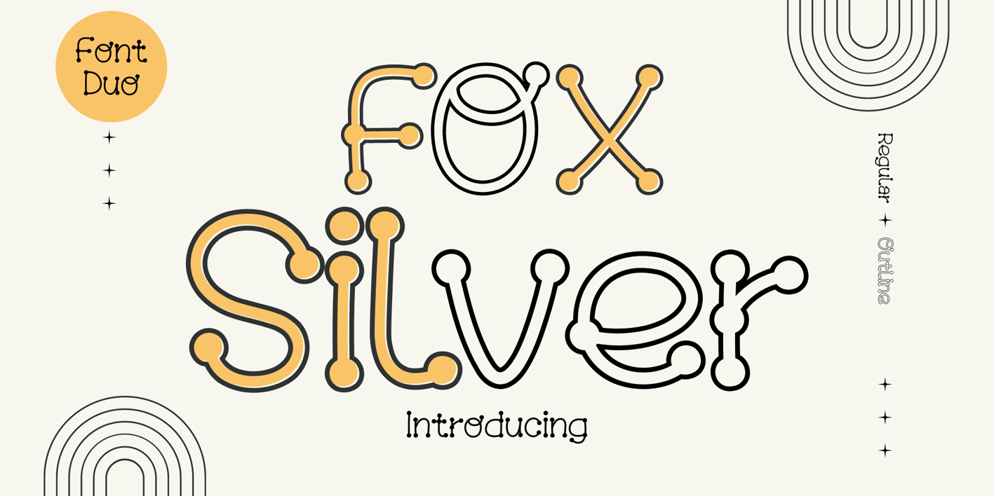 Fox Silver Outline Font Free Download