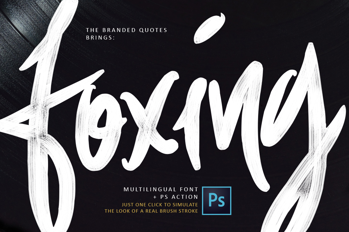 Foxing Font + PS Action Free Download Free Download