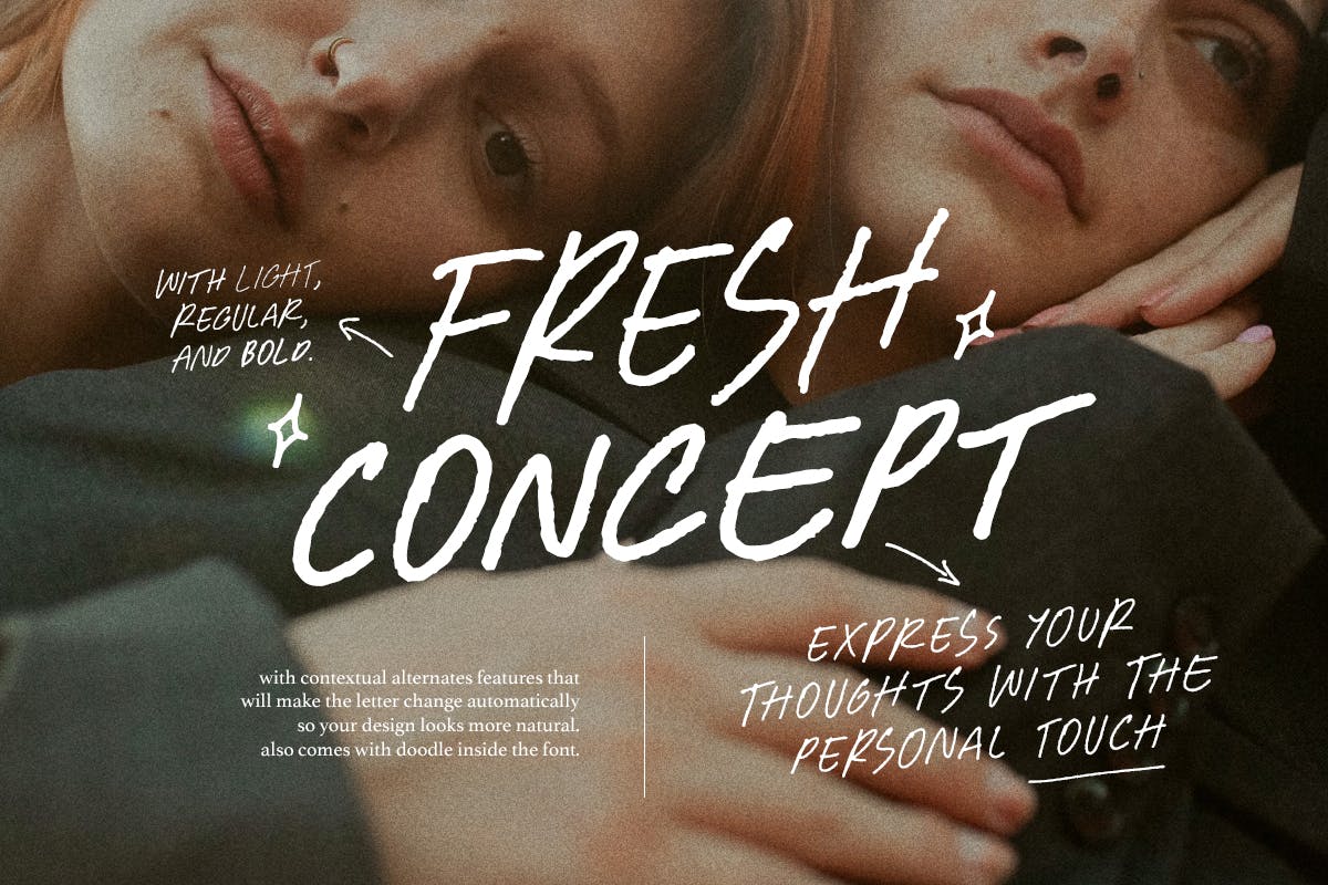 Fresh Concept - All Caps Handwritten Font Free Download