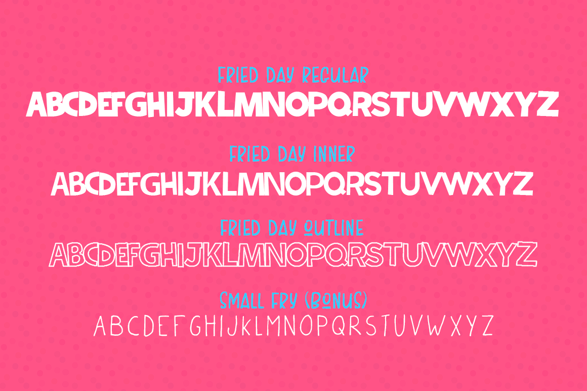 Fried Day Font Family (4 Font Set) Free Download