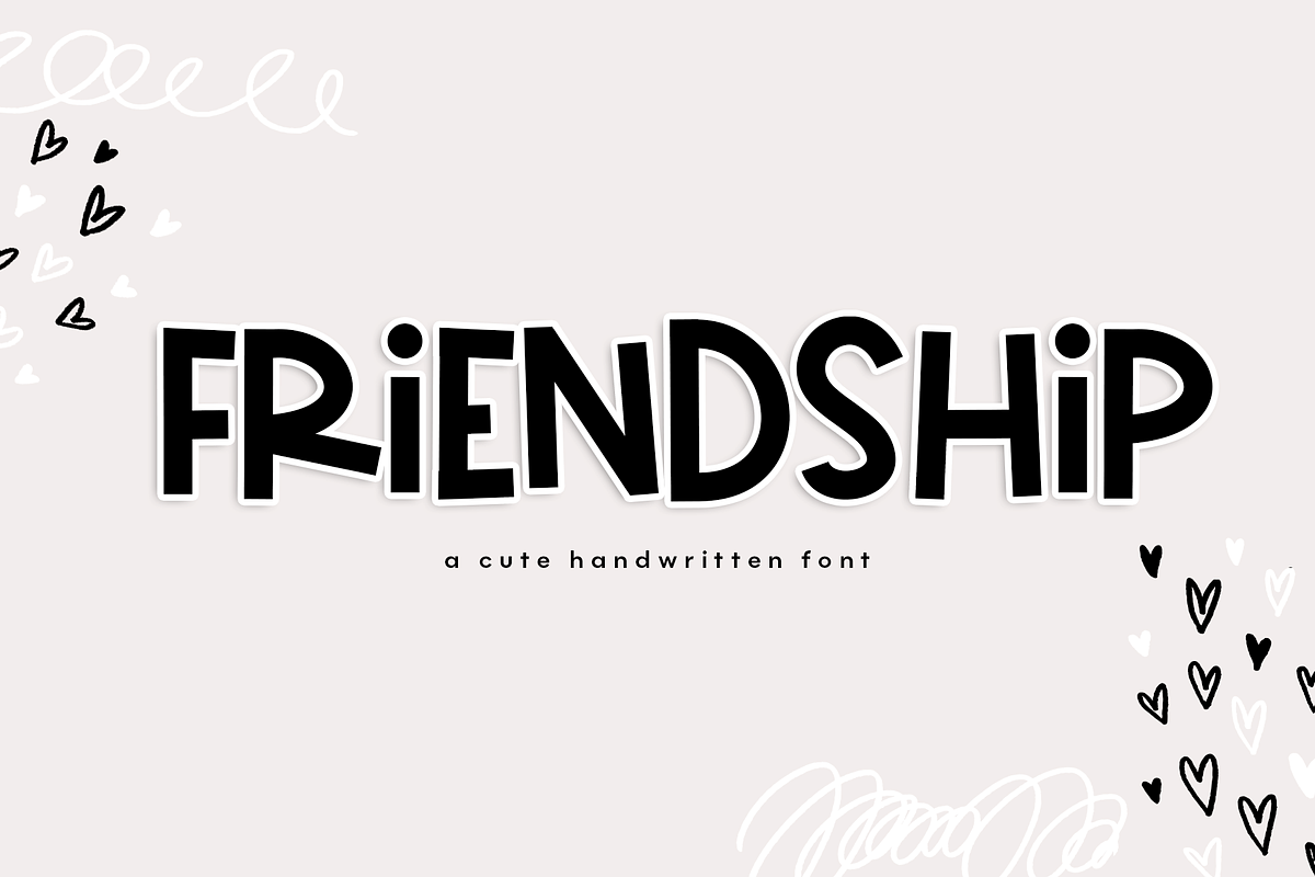 Friendship - A Cute Handwritten Font Free Download Free Download