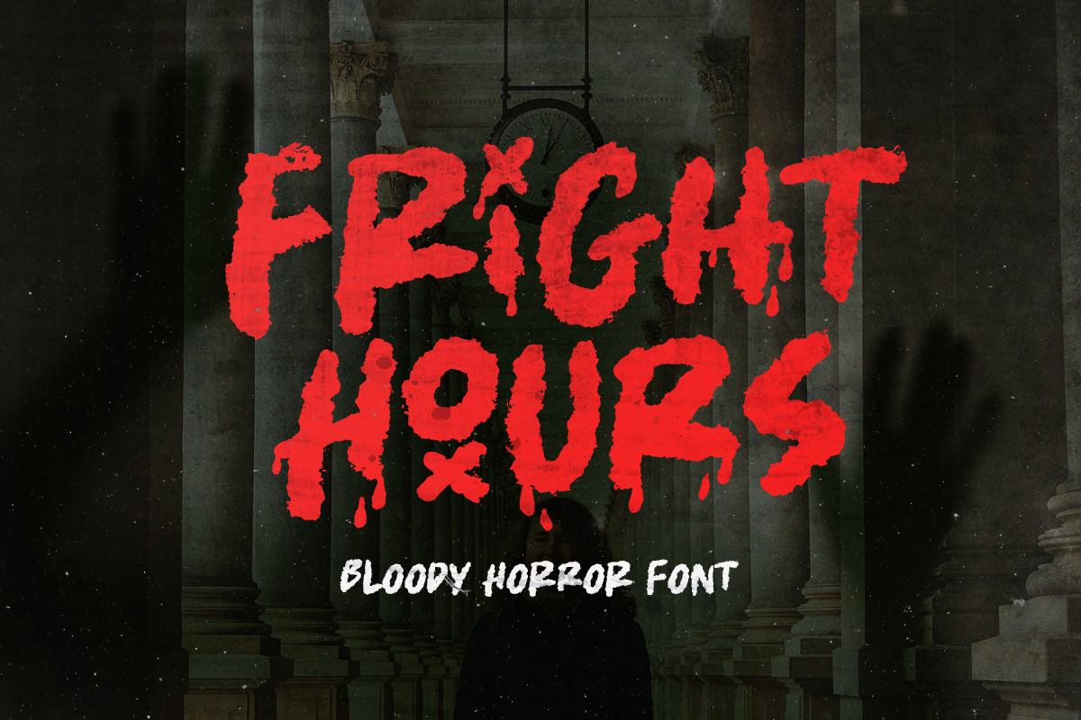 Fright Hours - Bloody Horror Font Free Download Free Download