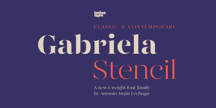 Gabriela Stencil Font Family Free Download Free Download