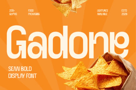 Gadone – Food Packaging Font
