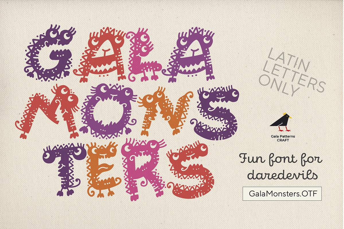 Gala Monsters – Cute Display Font Free Download Free Download