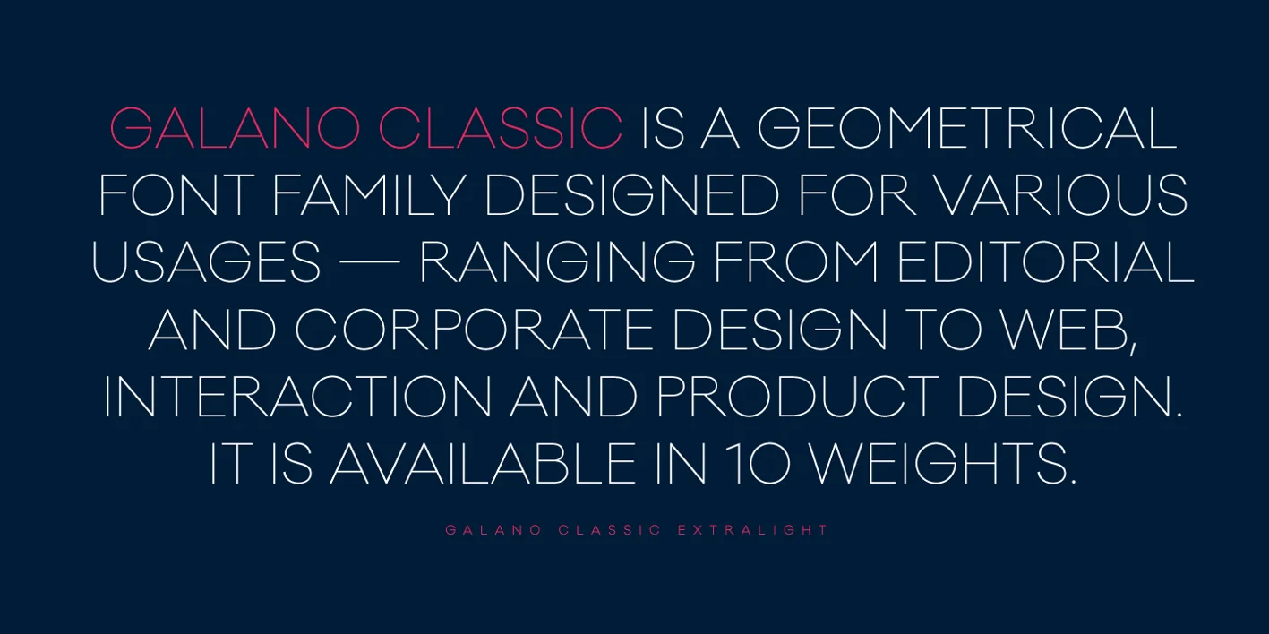 Galano Classic Font