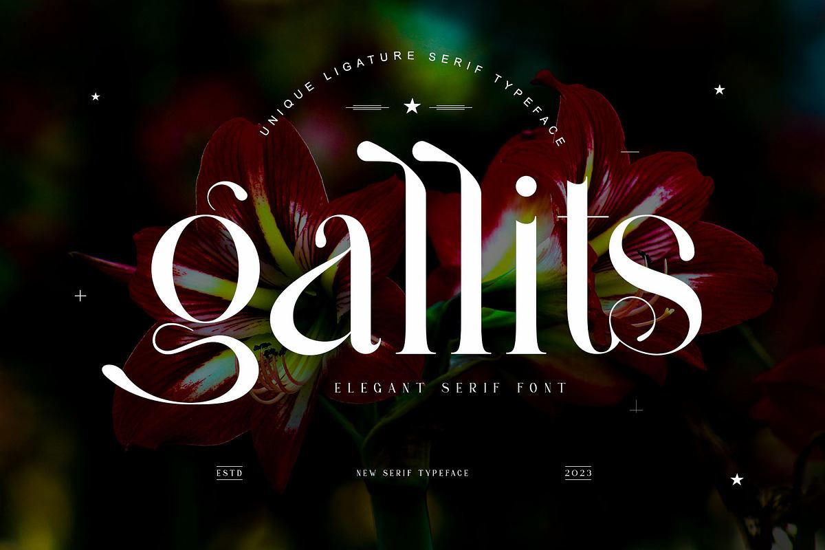 Gallits Ligature Serif Typeface Free Download Free Download