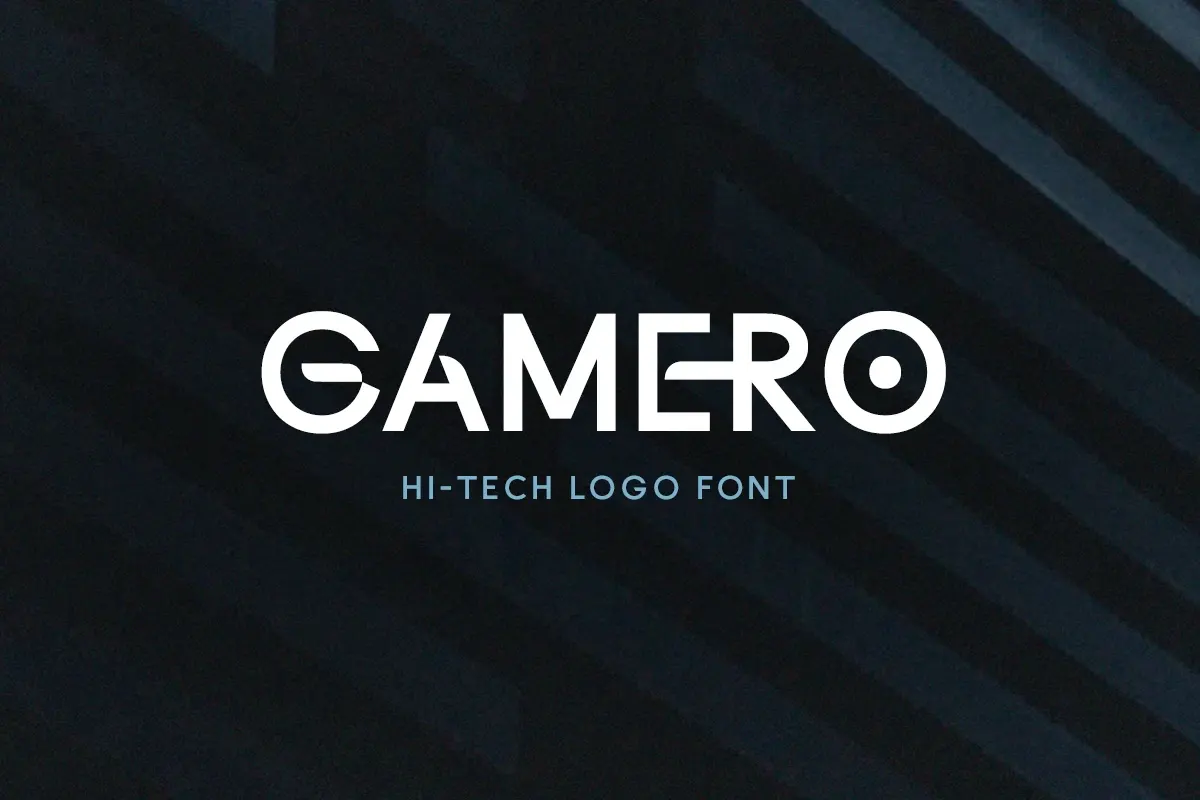 Gamero - Hi-Tech Logo Font Free Download Free Download