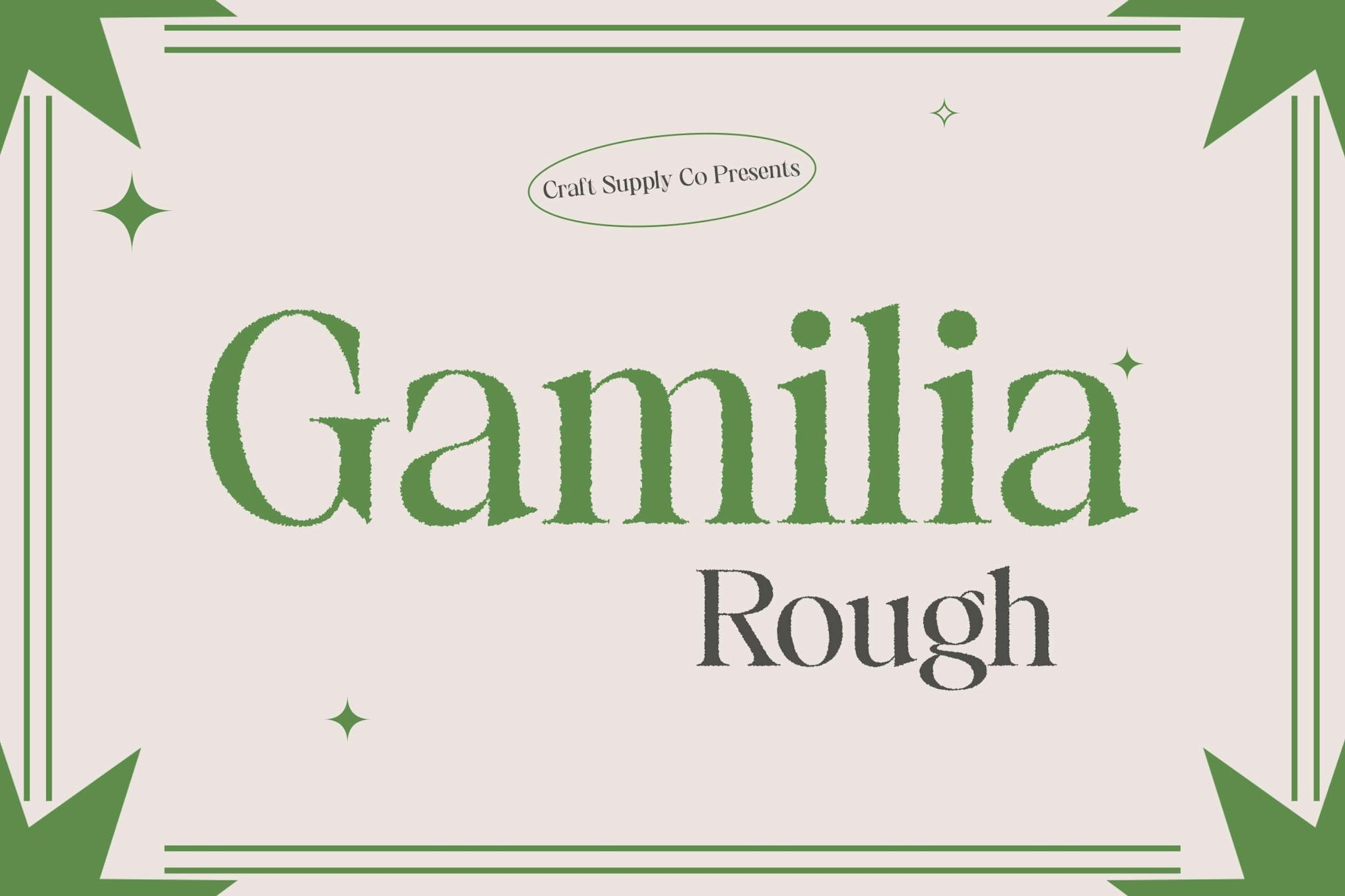 Gamilia Rough Font Free Download