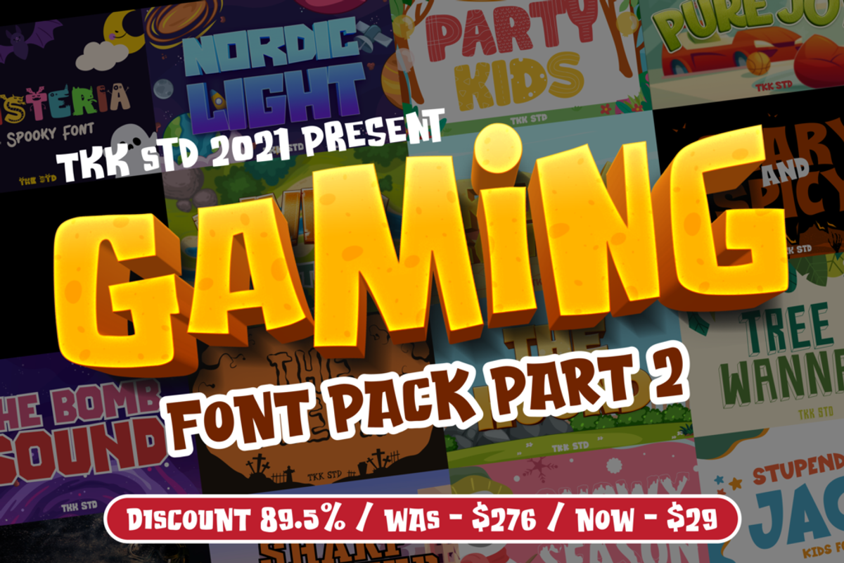 Gaming Font Bundle V2 - SALE Free Download Free Download