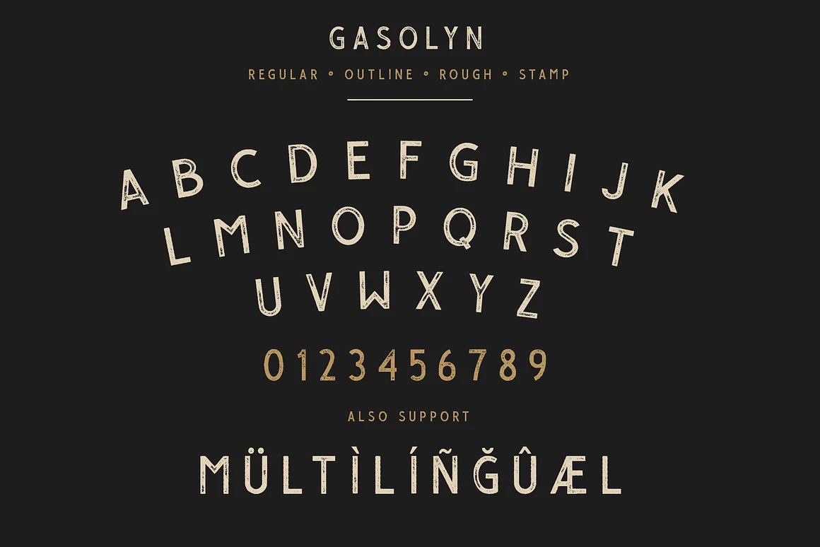 Gasolyn Font Family + Extras