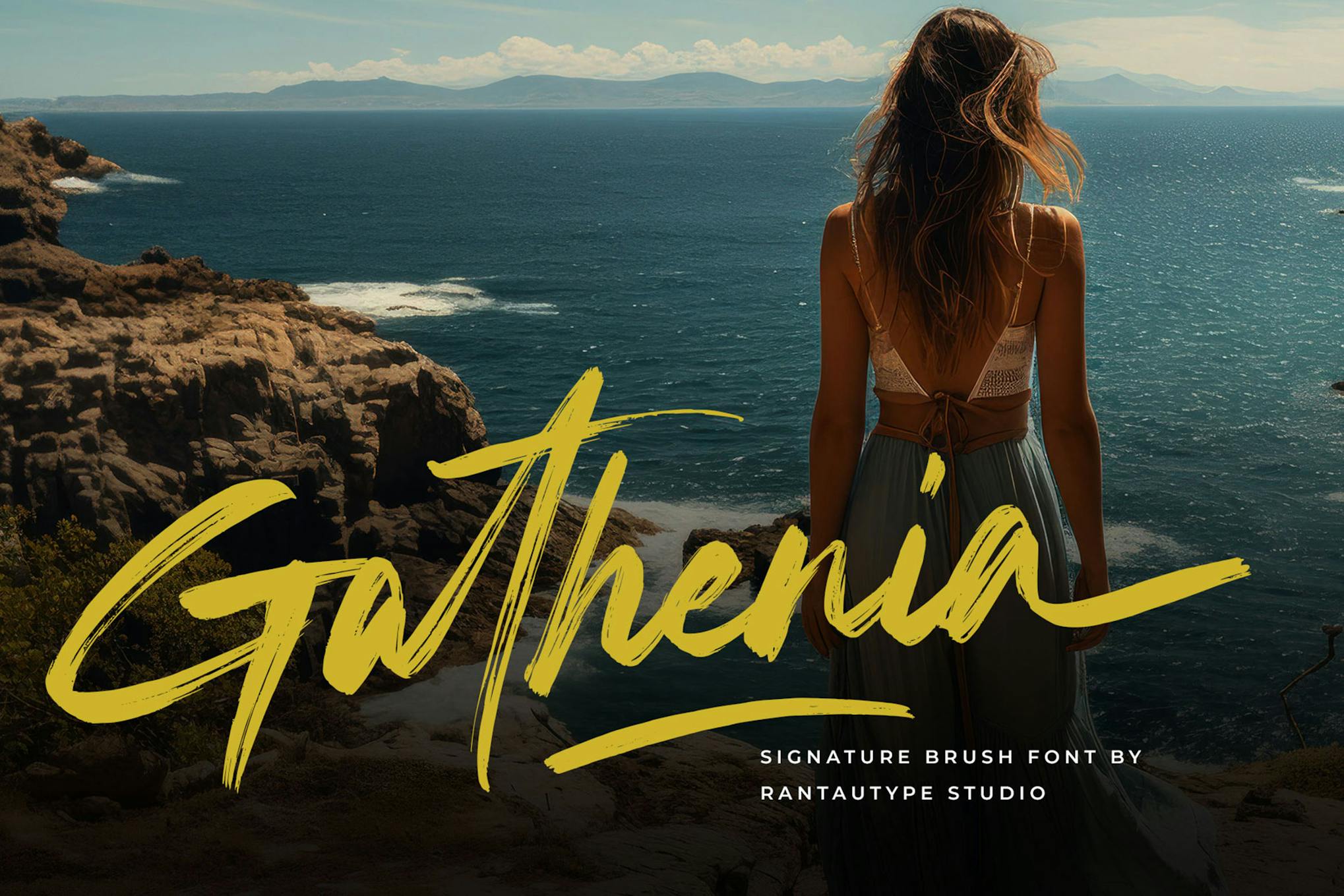 Gathenia Signature Brush Font Free Download