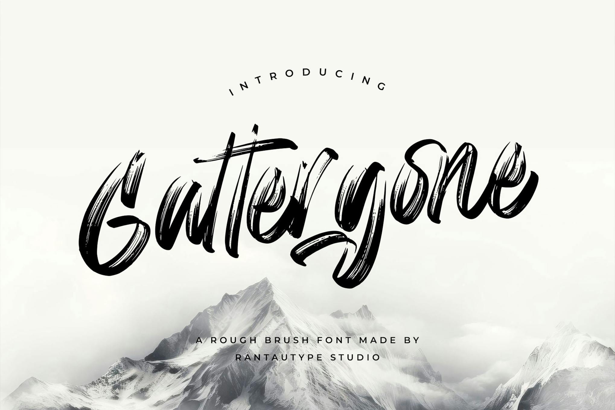 Gattergone Rough Brush Font Free Download