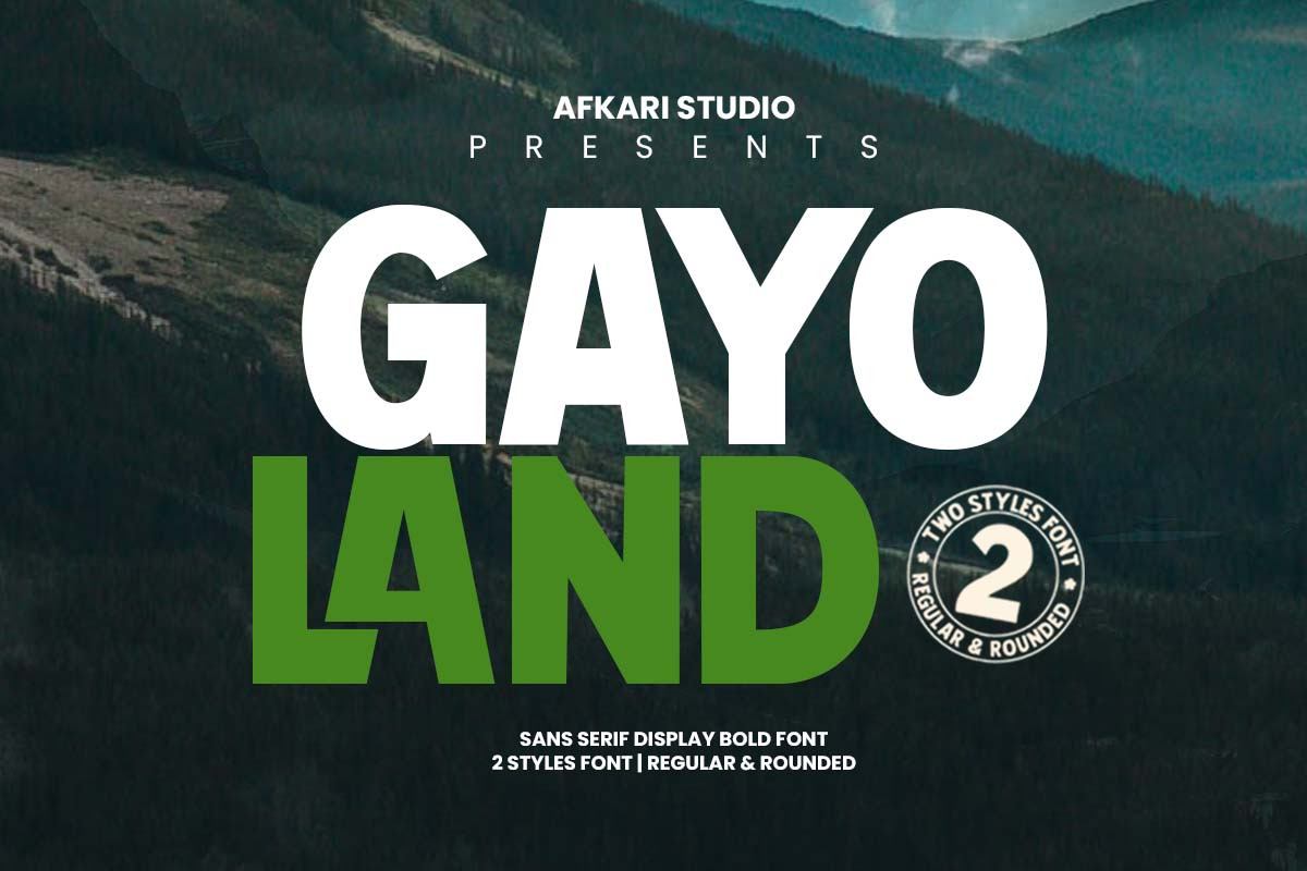 Gayo Land - Sans Serif Display Bold Free Download Free Download