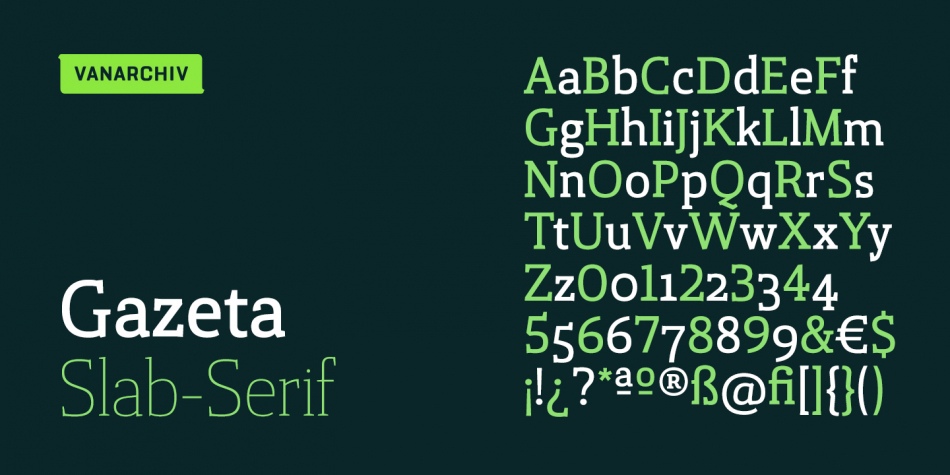 Gazeta Slab Font Free Download