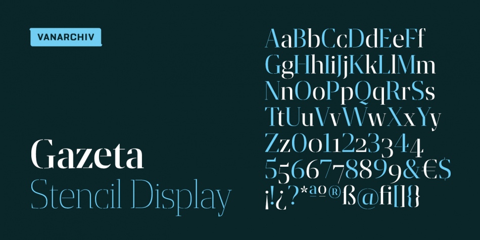 Gazeta Stencil Display Font Free Download