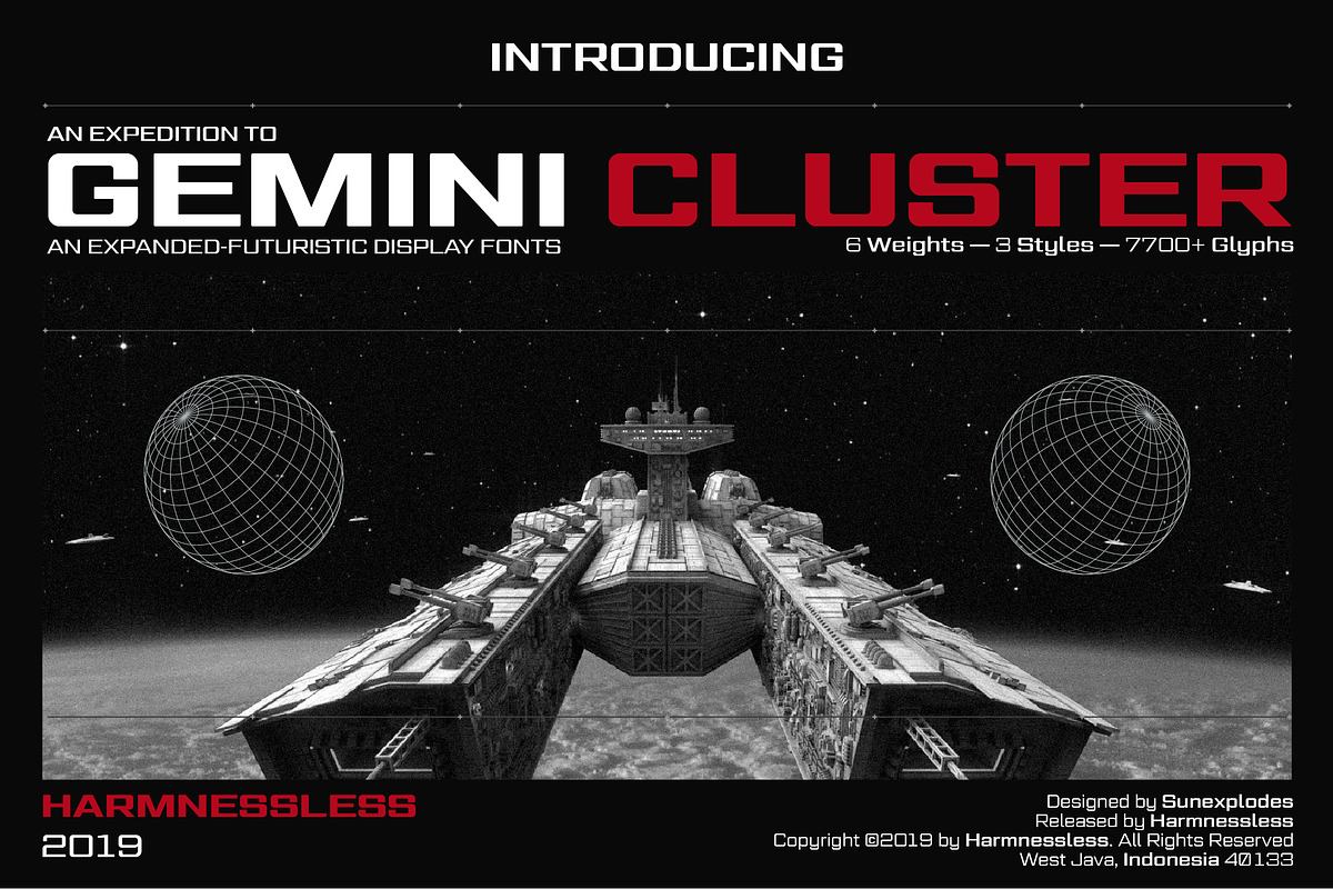 Gemini Cluster - Expanded Fonts Free Download Free Download