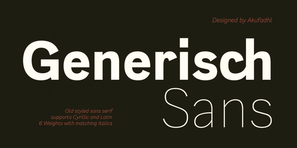 Generisch Sans Font Free Download