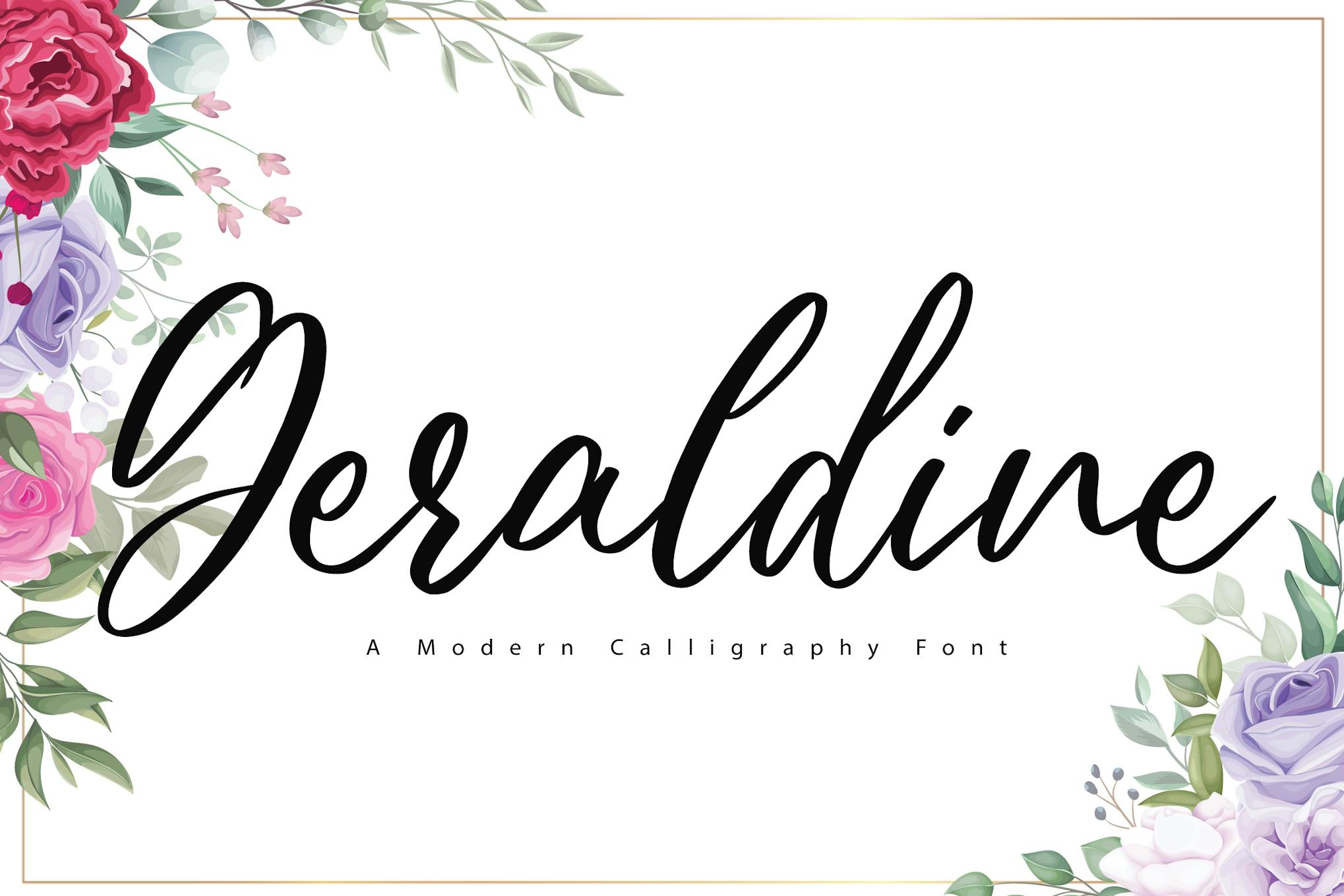 Geraldine - Wedding Font Free Download