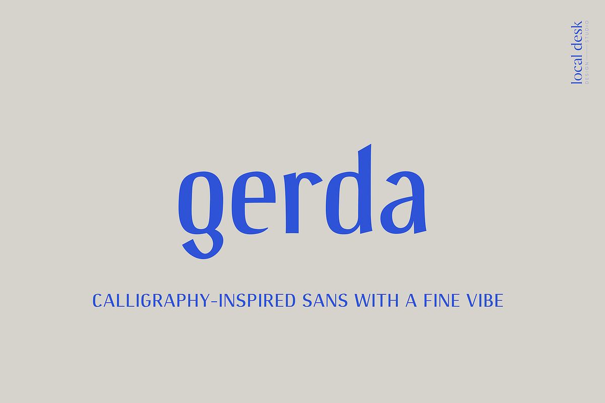 Gerda – A Calligraphic Sans Serif Free Download Free Download