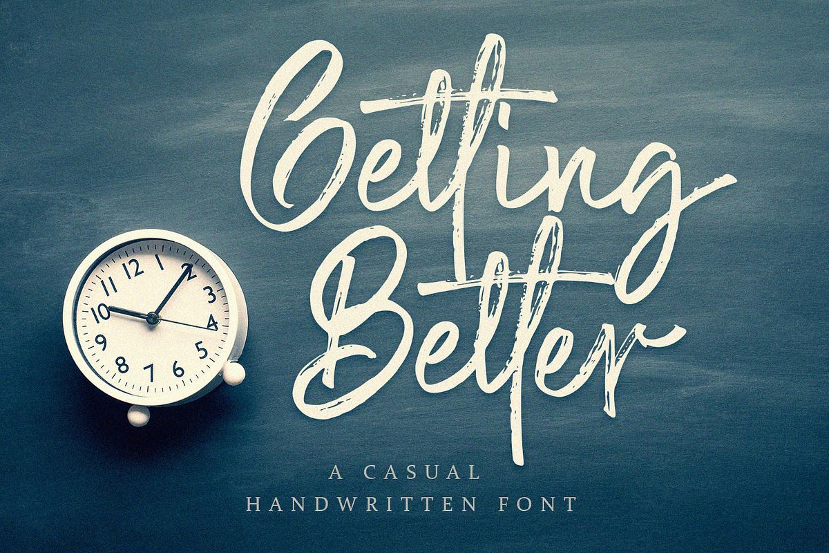 Getting Better - Handwritten Font Free Download Free Download