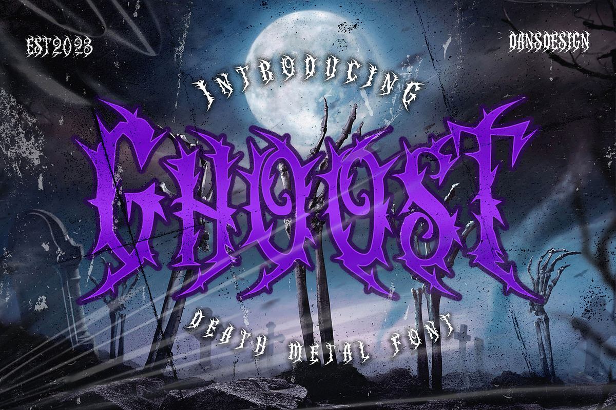 GHOOST Horror Metal Font Free Download Free Download