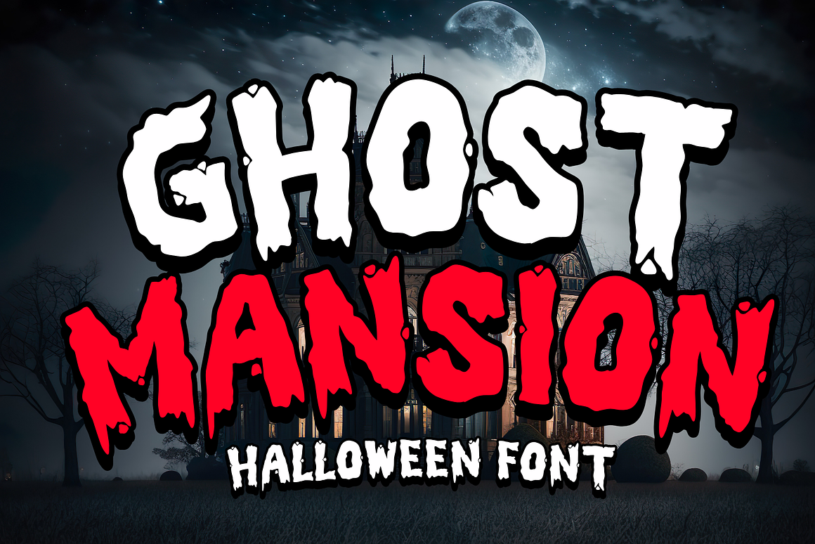 Ghost Mansion is a Halloween Font Free Download