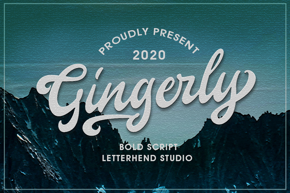 Gingerly - Bold Script Typeface Font Free Download