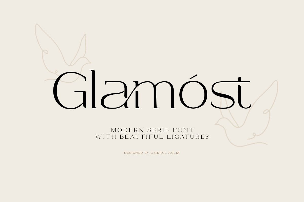 Glamost - Modern Ligature font Free Download Free Download