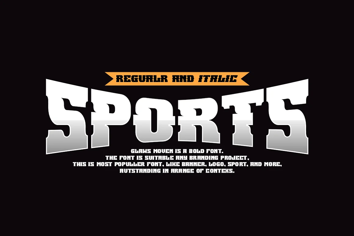 Glaws Moven - Athletics & Basketball Font