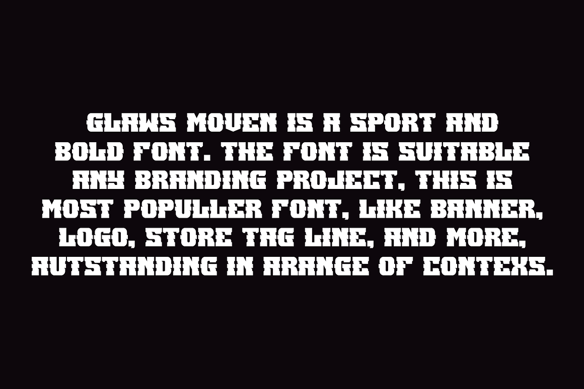 Glaws Moven - Athletics & Basketball Font Free Download