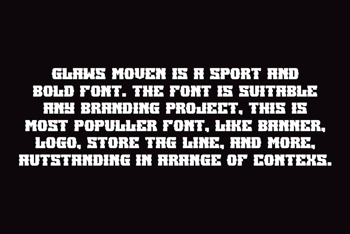 Glaws Moven - Athletics & Basketball Font