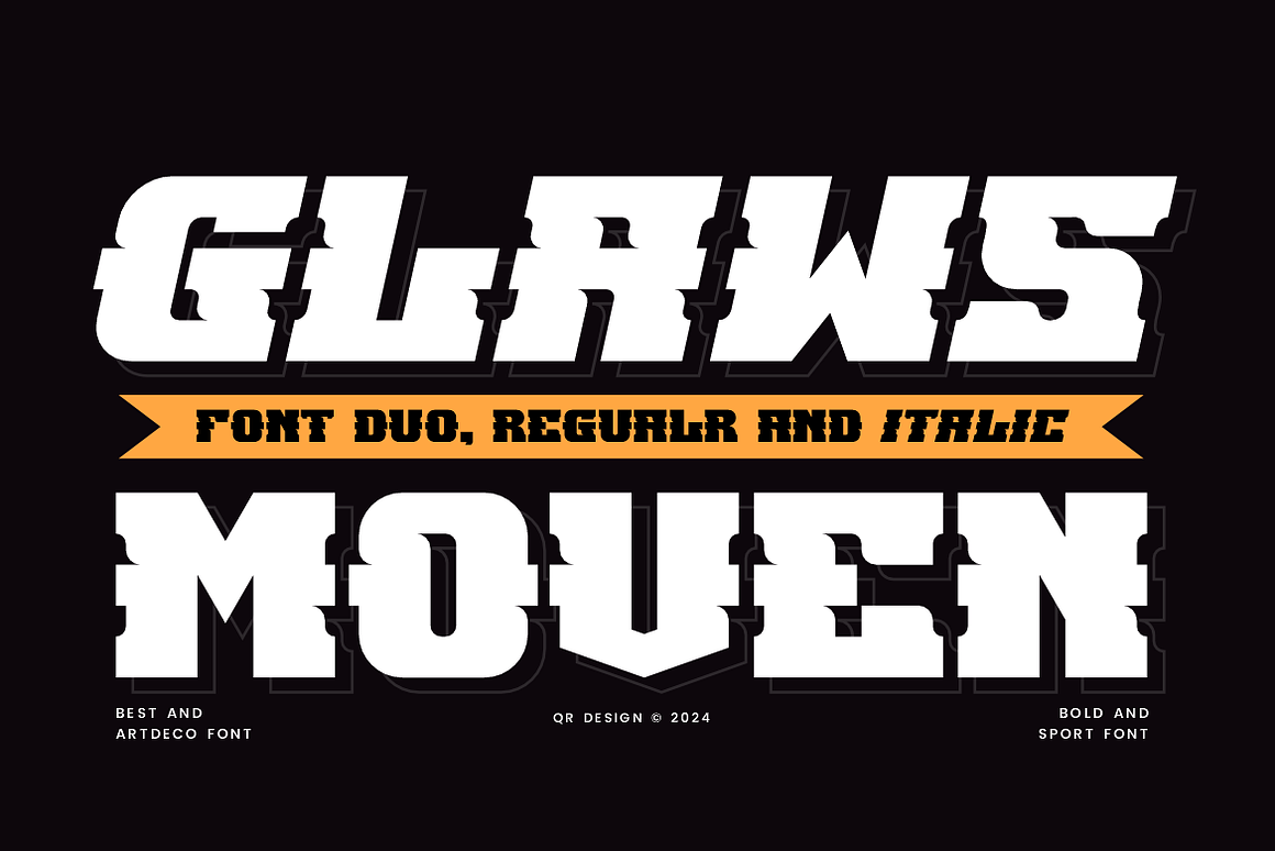 Glaws Moven - Athletics & Basketball Font Free Download