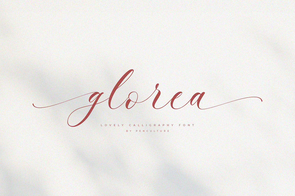 Glorea - A Lovely Calligraphy Font Free Download Free Download