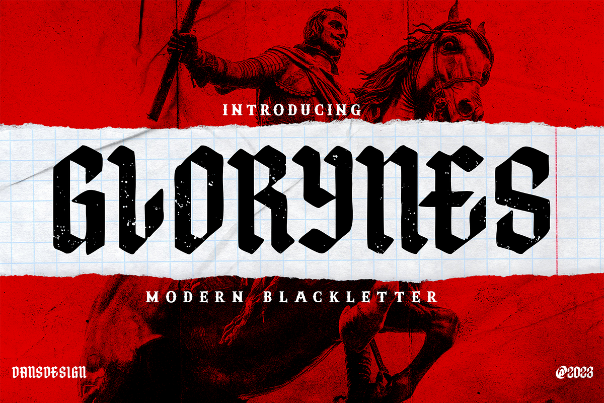 GLORYNES Modern Blackletters Font Free Download Free Download