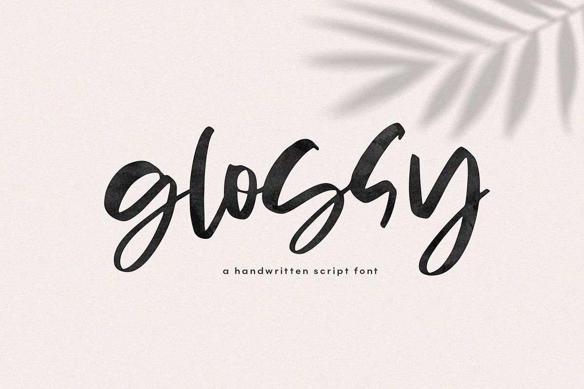 Glossy - A Handwritten Script Font Free Download Free Download