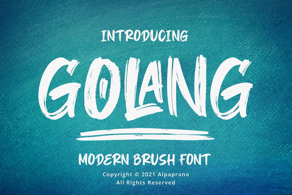 Golang - Modern Brush Font Free Download Free Download