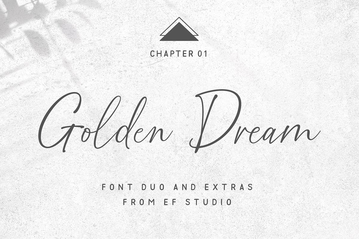 Golden Dream | Font Duo + Extras Free Download Free Download