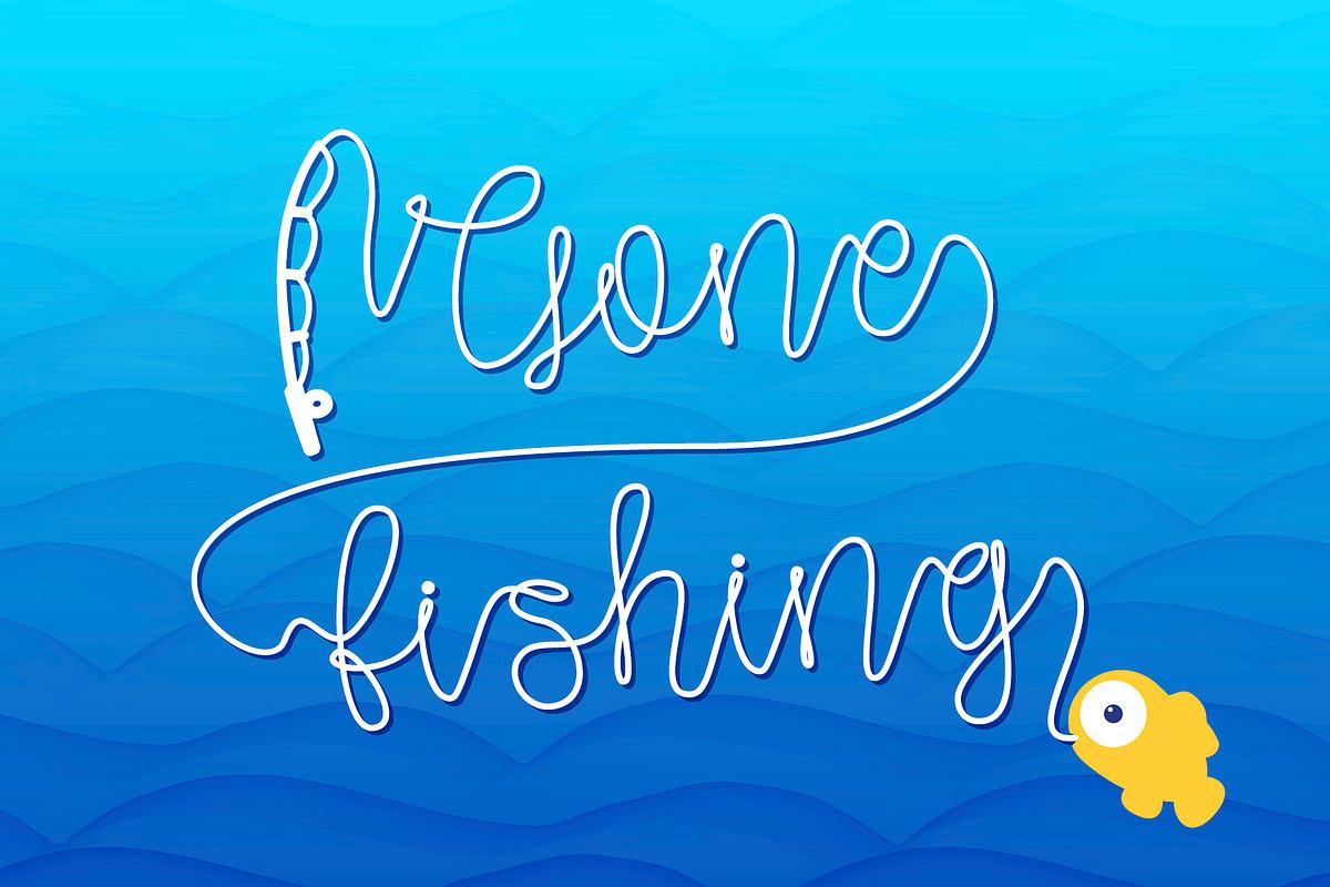 Gone Fishing - a fishing font!!! Free Download Free Download