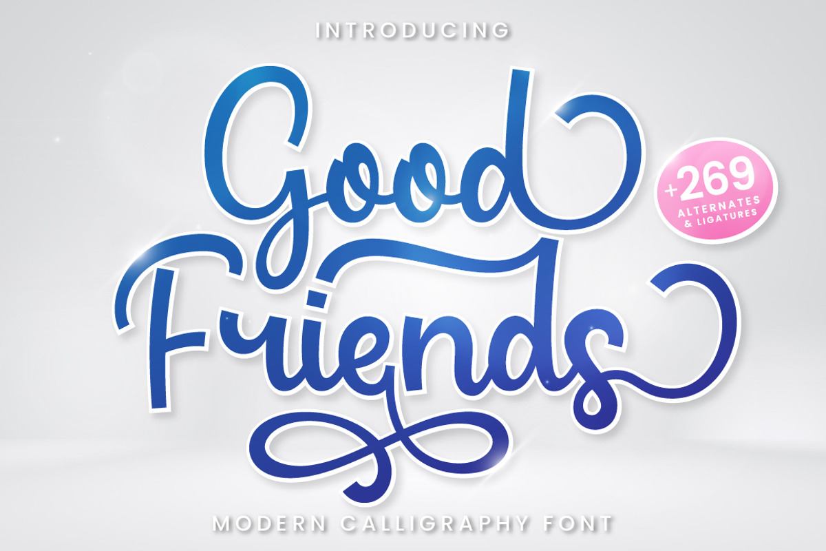 Good Friends - A Modern Bold Script Free Download Free Download