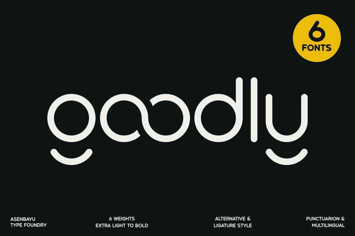 Goodly - Geometric Rounded Fonts Family Free Download