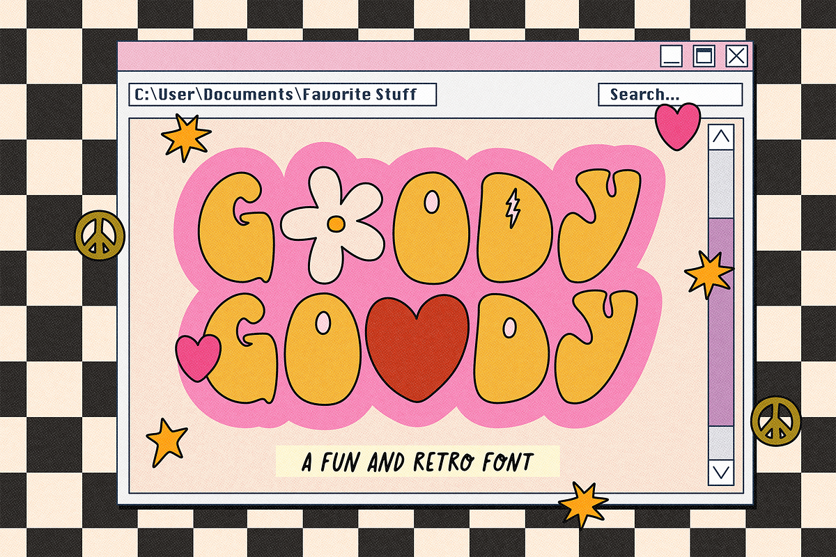 GOODY-GODDY | FUN RETRO FONT Free Download Free Download