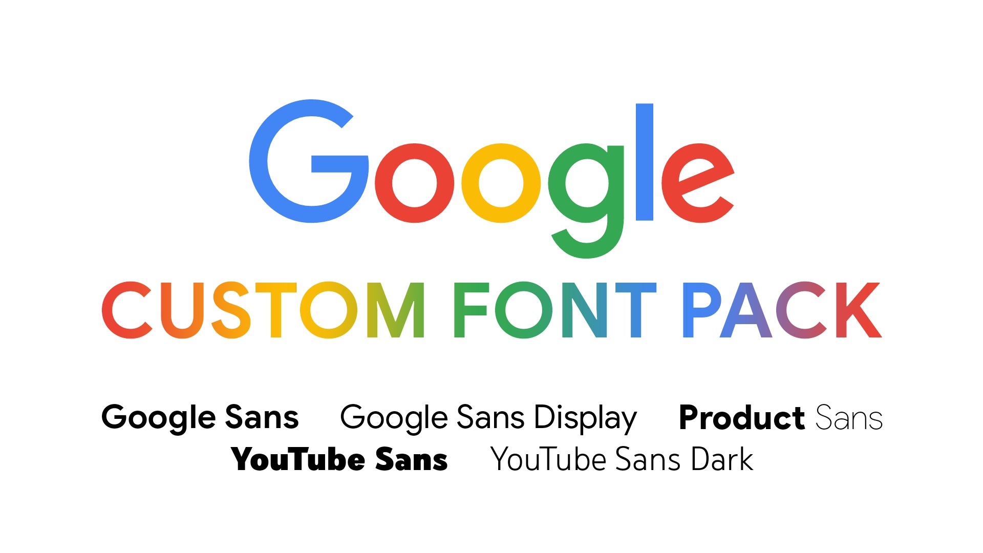 Google Custom Font Pack Free Download