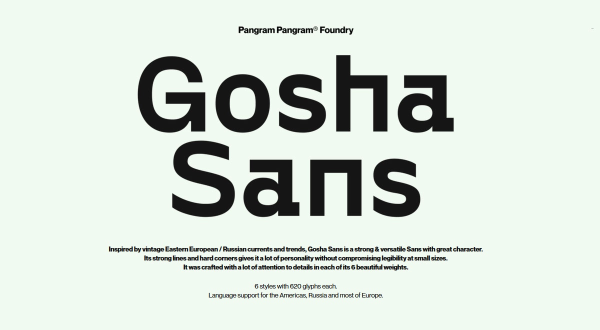 Gosha Sans Font Free Download