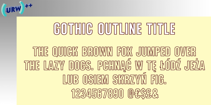 Gothic Outline Title Free Download Free Download