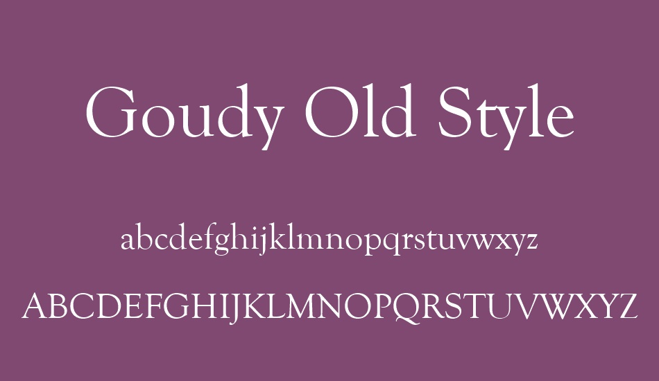 Goudy Old Style SH Free Download Free Download