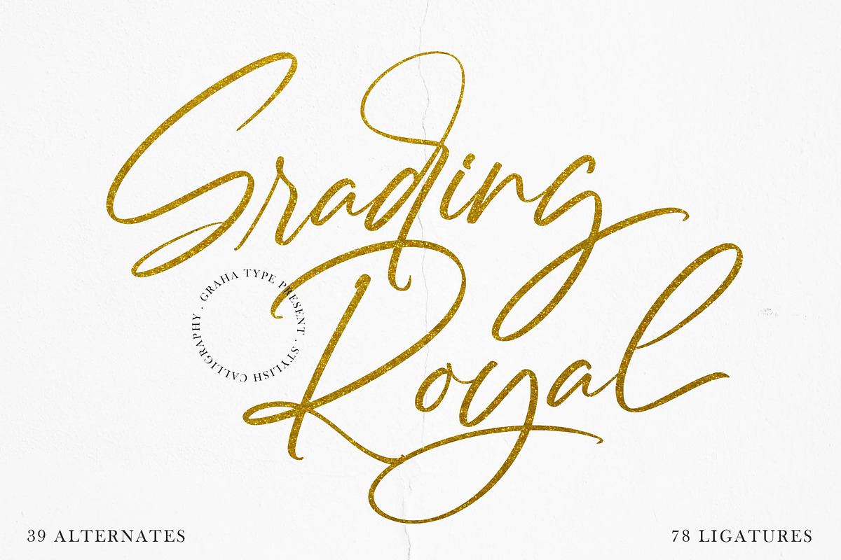 Grading Royal - Stylish Calligraphy Free Download Free Download