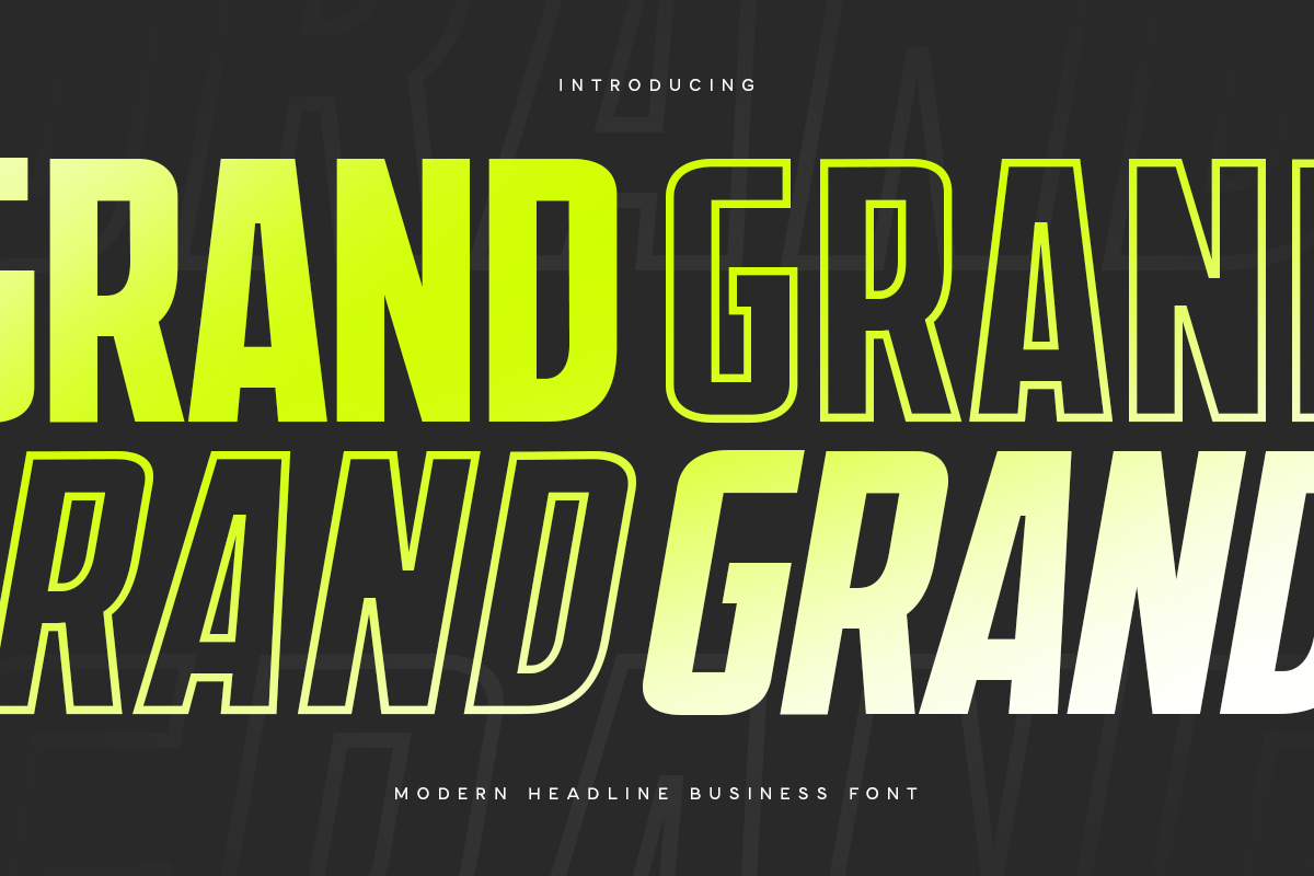 Grand - Headline Business Font Free Download Free Download