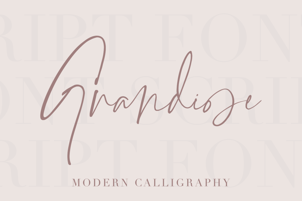 Grandiose - Stylish Signature Font Free Download Free Download