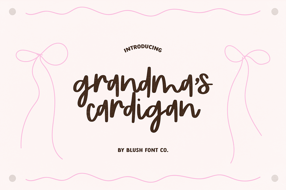 Grandma's Cardigan Brush Script Font Free Download Free Download